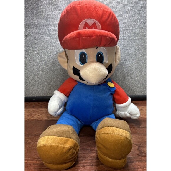 vintage 23" SUPER Mario Brothers Plush Stuffed Toy Nintendo RARE COLLECTIBLE - Picture 1 of 7